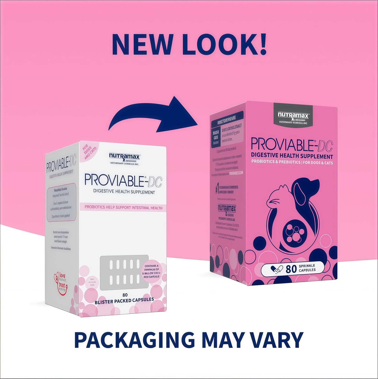 Nutramax Proviable Probiotics for Dogs 80 Capsules